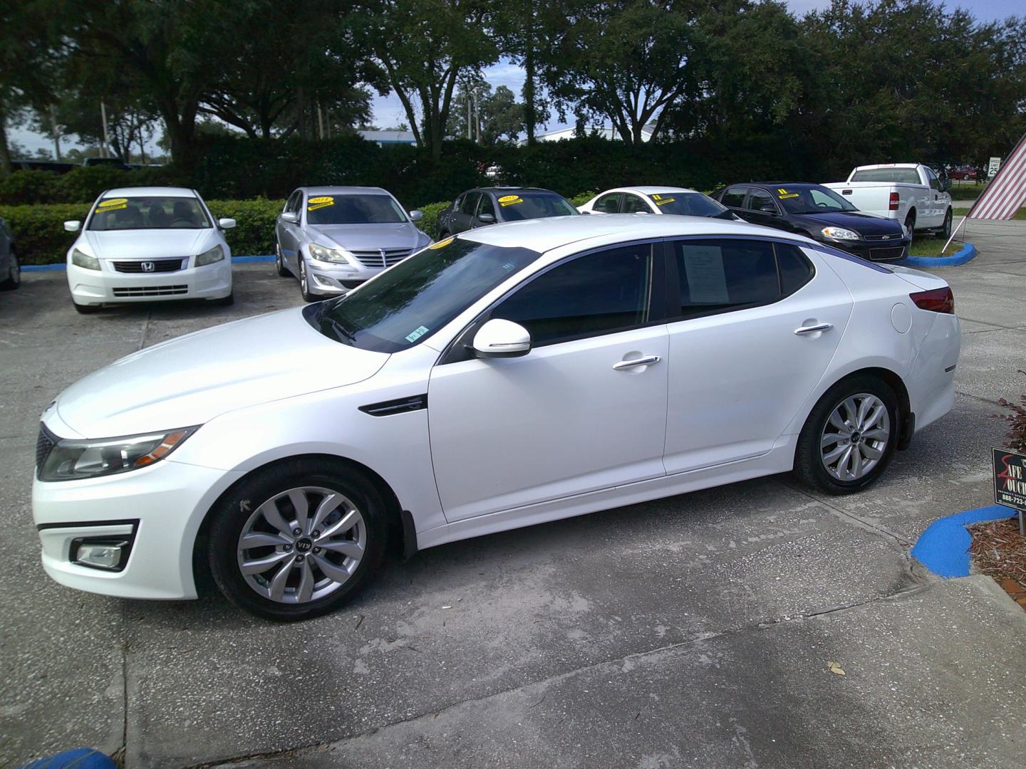 2015 WHITE KIA OPTIMA LX (KNAGM4A74F5) , located at 390 Hansen Avenue, Orange Park, FL, 32065, (904) 276-7933, 30.130497, -81.787529 - Photo#1